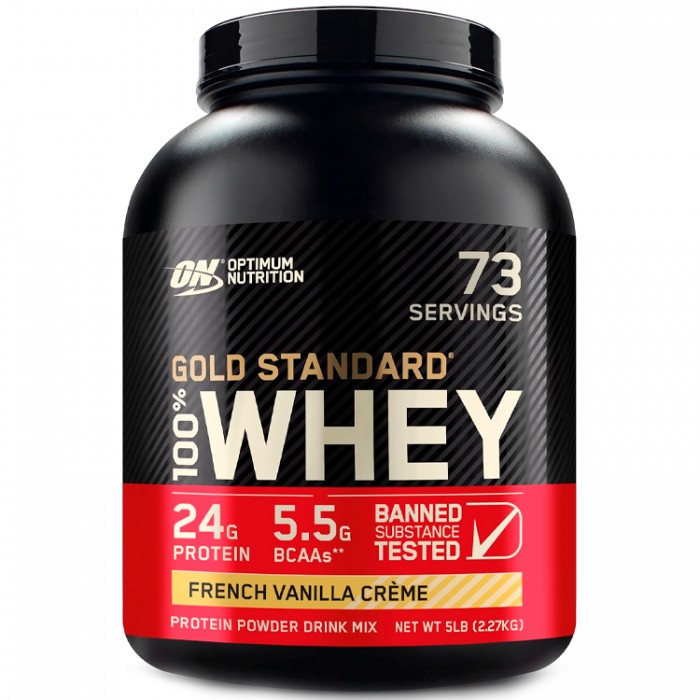 Proteine din zer Optimum Nutrition Gold Standard 100% WHEY French Vanilla Creme 5lb 1111961