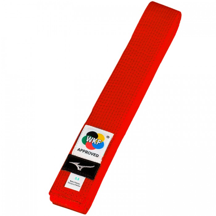 Curea p/u karate Mizuno WKF red belt RB 22GV0K5162