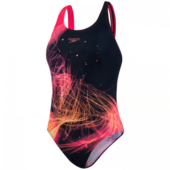 Купальник Speedo PLMT/DIGI PBCK 2 AF BLACK/PINK 8-06187C562