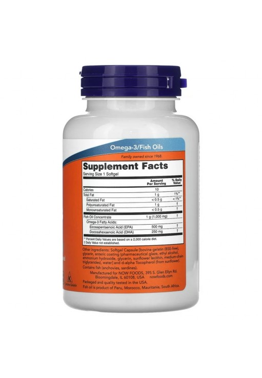 Витамины Now Foods ULTRA OMEGA 3 FISH OIL   180 SGELS