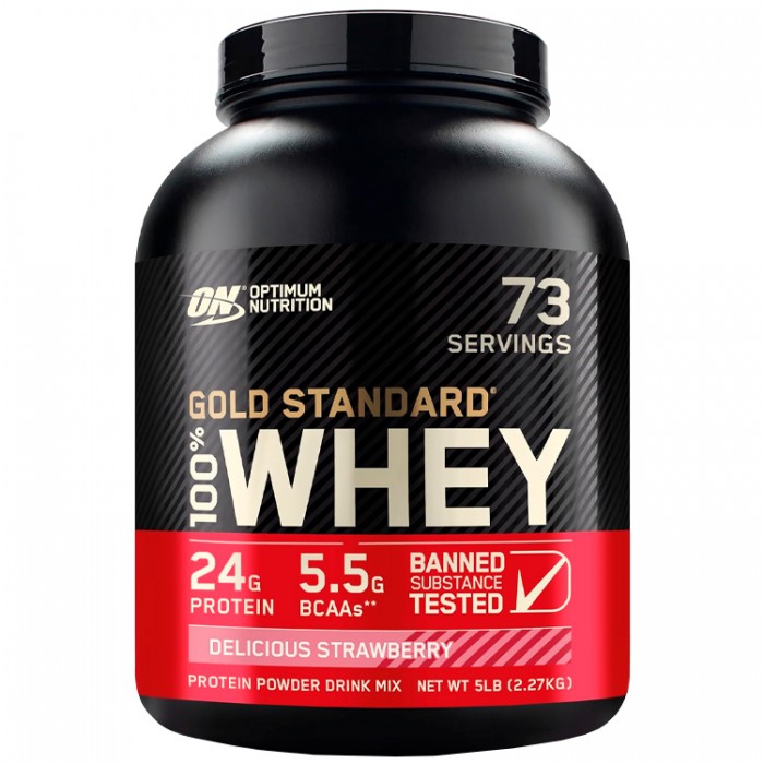 Proteine din zer Optimum Nutrition Gold Standard 100% WHEY Strawberry 5lb 1111963