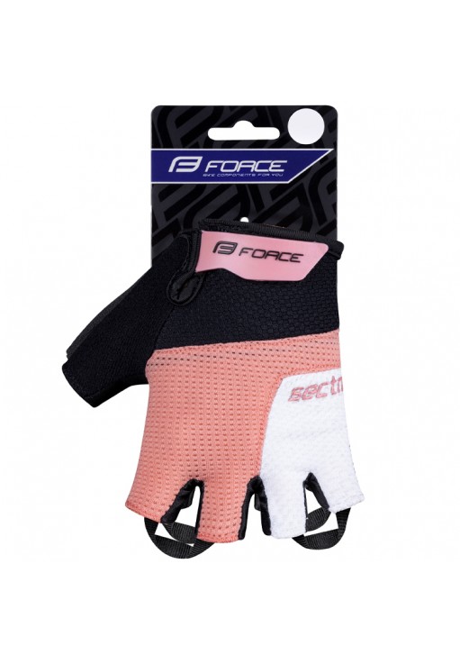 Велоперчатки с короткими пальцами Force SECTOR LADY gel