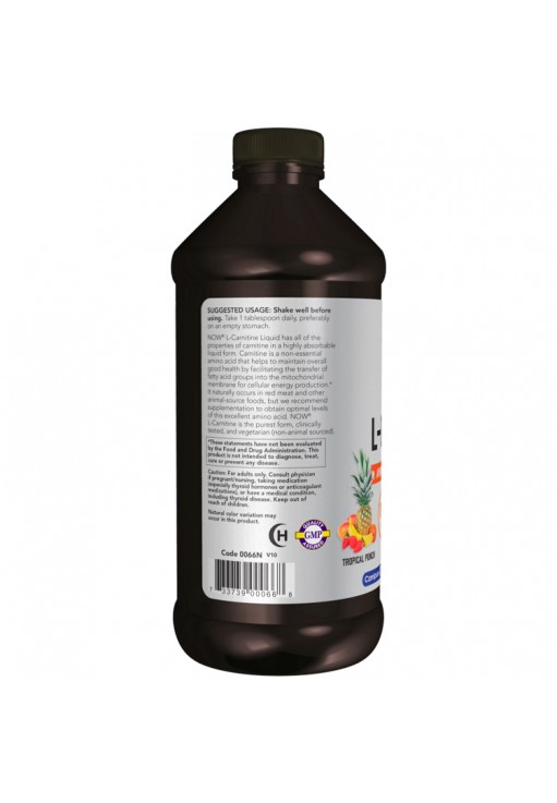 Карнитин Now Sports L-Carnitine Liquid, Tropical Punch