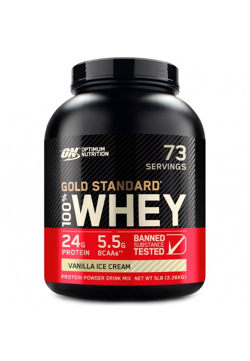 Сывороточный протеин Optimum Nutrition Gold Standard 100% WHEY Vanilla Ice Cream 5lb