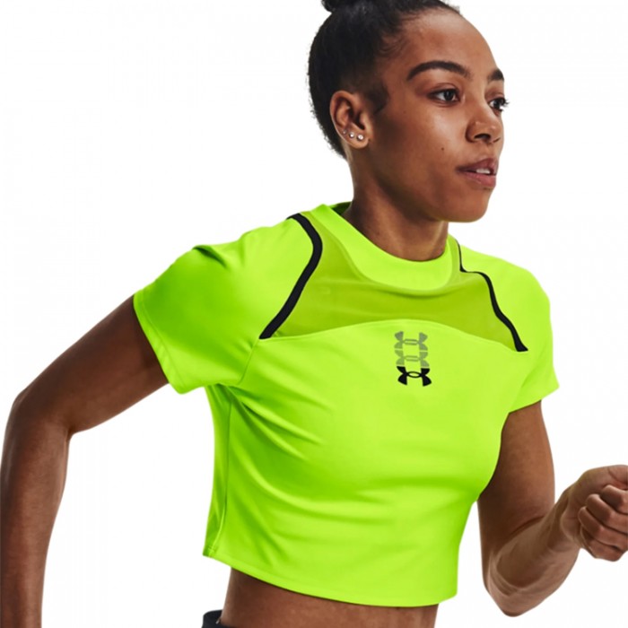 Tricou Under Armour UA Run Anywhere Crop SS 1376816-369 - imagine №3