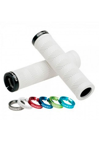 Грипсы Giant GNT SOLE­O MTB WHITE GRIP WGREY LOCK­ON