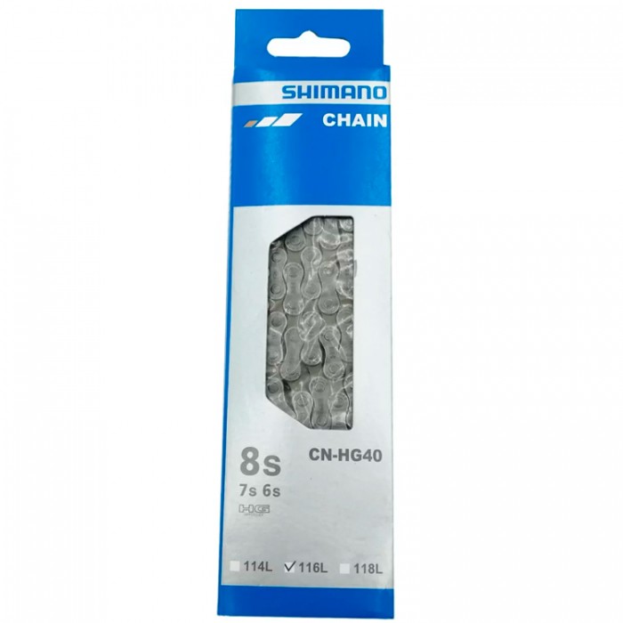 Цепь SHIMANO CN-HG40, 116 ZALE, 6/7/8 VIT ECNHG40116I