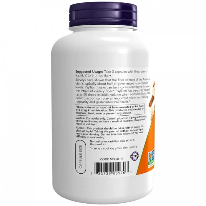 Vitamine Now Foods Psyllium Husk Caps 500 mg NF5970 - 3