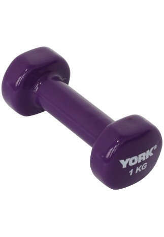 Gantera 1 kg YORK Vinyl Dipped Dumbbells (Fitbell)