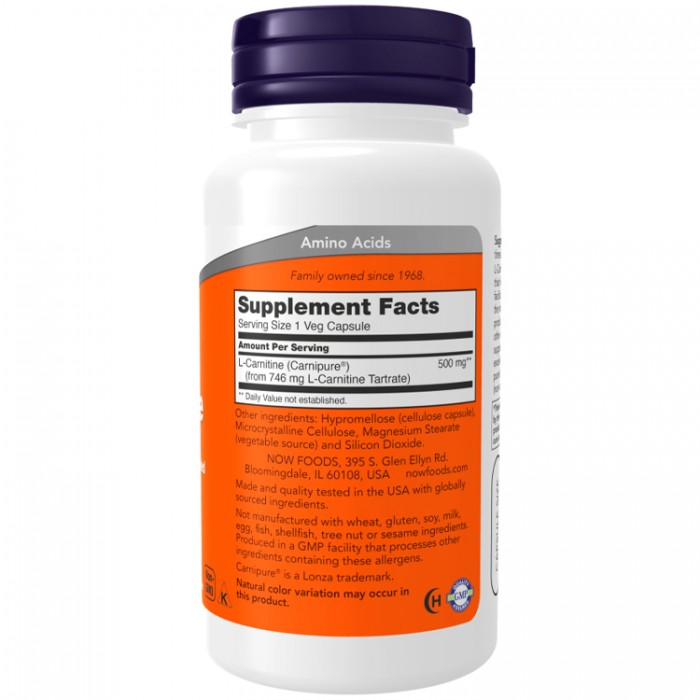 Carnitin Now Sports L-Carnitine, Veg Capsules NF0072 - 3