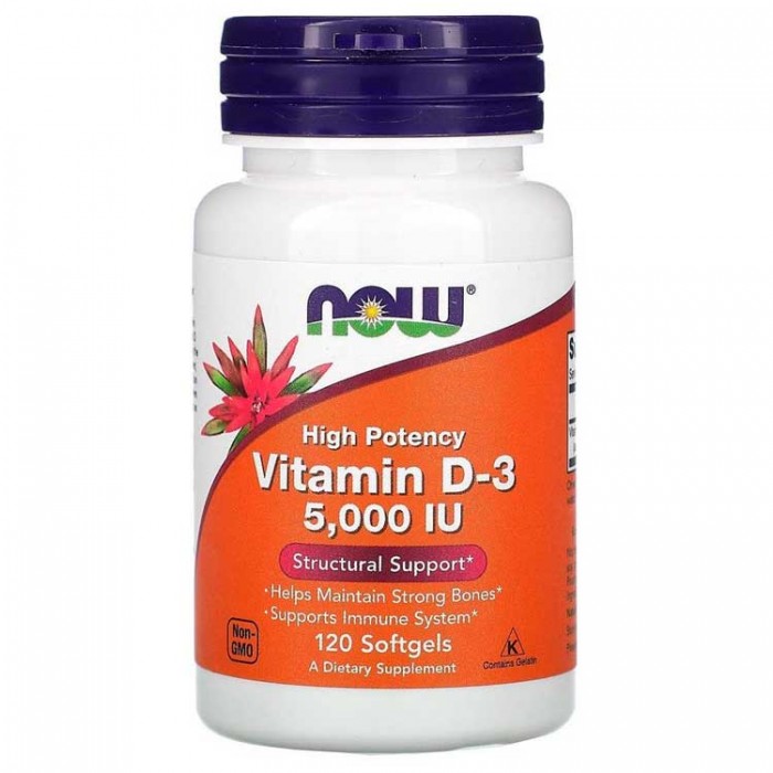 Vitamine Now Foods VIT D-3 5000IU 120 SGELS NF372