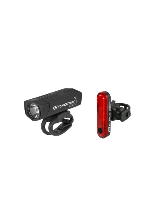 Набор фар для велосипеда Force USB DOT front+rear