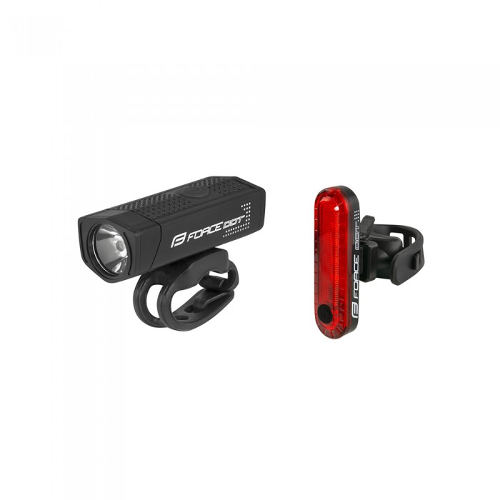 Набор фар для велосипеда Force USB DOT front+rear 454075