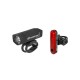Набор фар для велосипеда Force USB DOT front+rear 454075