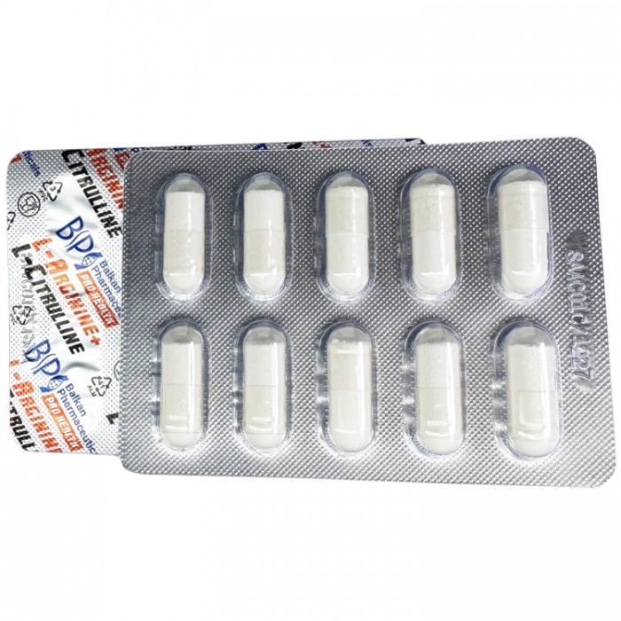 Arginina si citrulina Balkan Pharmaceuticals L-ARGININE + L-CITRULLINE capsules N120 BF1375 - 3