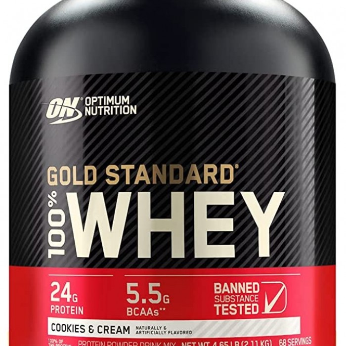 Сывороточный протеин Optimum Nutrition ON 100% WHEY GOLD COOKIES CREAM 4.65LB 1111976 - изображение №3