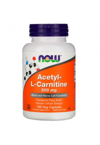 Ацетил-Л-Карнитин Now Sports ACETYL L-CARN 500mg 100 VCAPS
