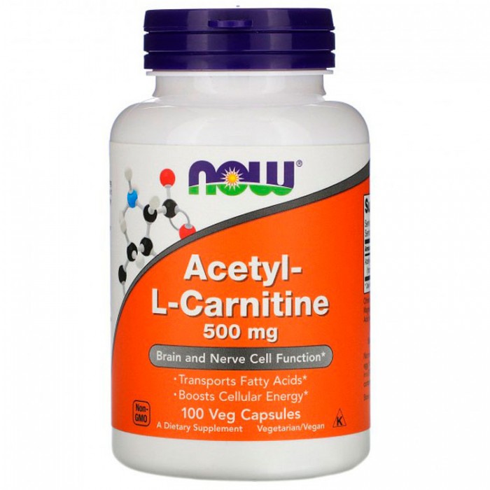 Ацетил-Л-Карнитин Now Sports ACETYL L-CARN 500mg 100 VCAPS NS76