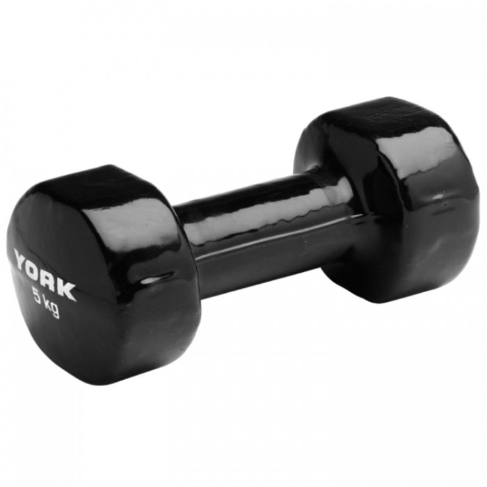 Gantere 5 kg YORK Vinyl Dipped Dumbbells (Fitbell) 1677