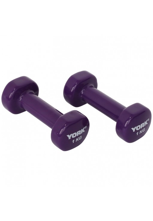 Набор гантелей 12 кг YORK Vinyl Dipped Dumbbell Set with Stand