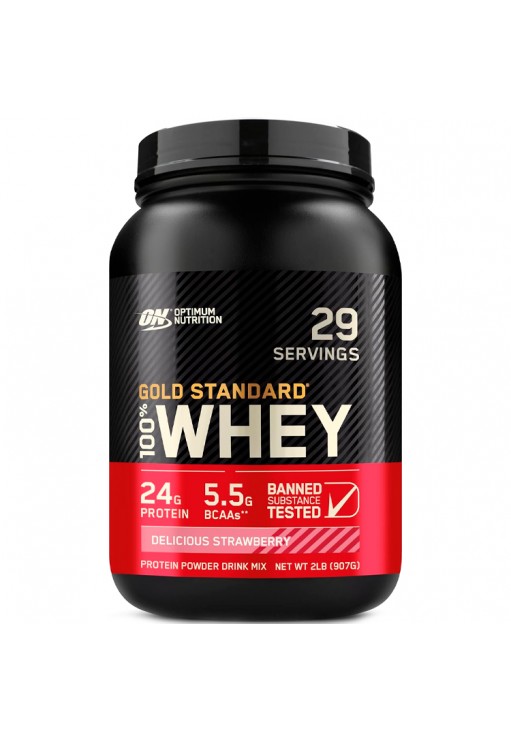 Proteine din zer Optimum Nutrition Gold Standard 100% WHEY Strawberry 2lb