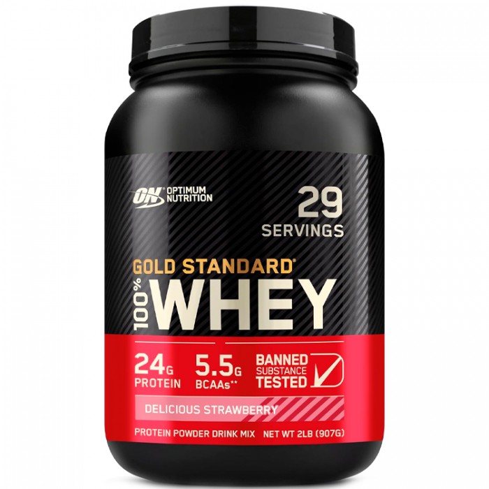 Сывороточный протеин Optimum Nutrition Gold Standard 100% WHEY Strawberry 2lb 1111980