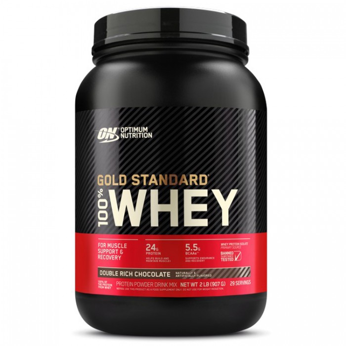 Сывороточный протеин Optimum Nutrition ON 100% WHEY GOLD DBL RICH CHOCOLATE 2LB 10316671111981 - изображение №2