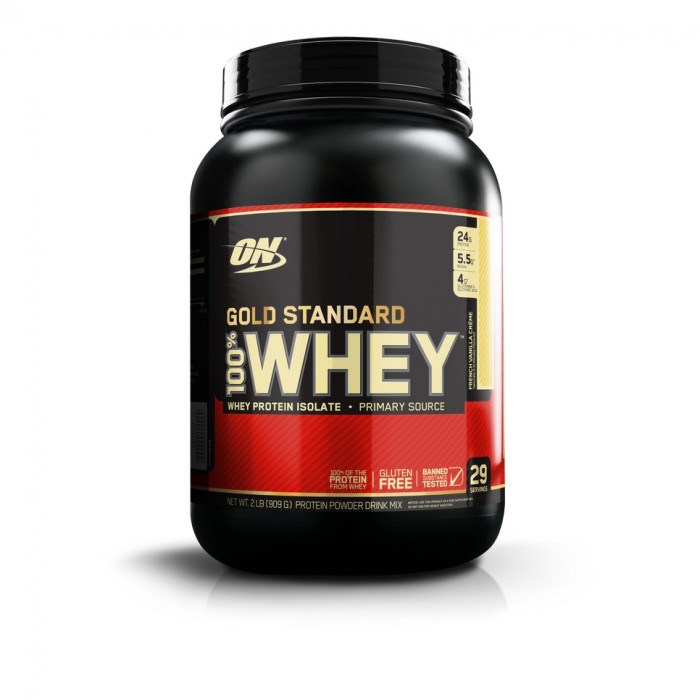 Сывороточный протеин Optimum Nutrition ON 100% WHEY GOLD FRENCH VAN CREME 2LB 1031681 - изображение №3