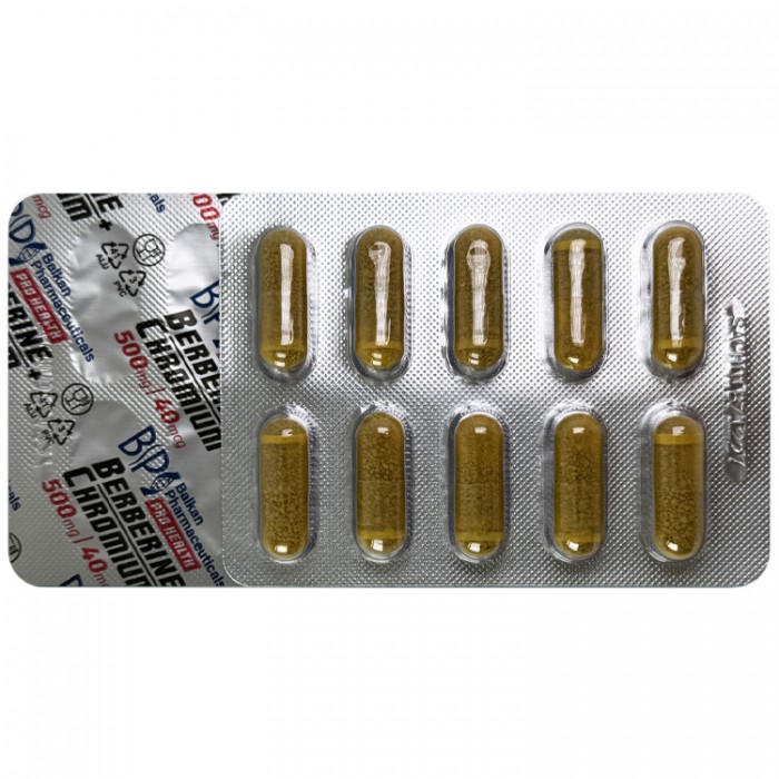 Vitamine Balkan Pharmaceuticals BERBERINE + CHROMIUM capsules N60 BF1382 - 3