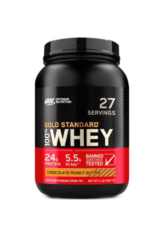 Сывороточный протеин Optimum Nutrition Gold Standard 100% WHEY Chocolate Peanut Butter 2lb