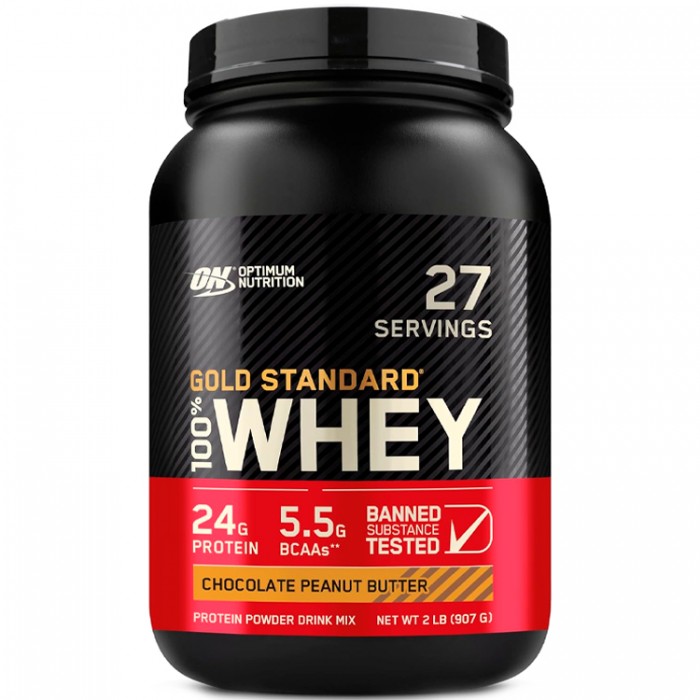 Сывороточный протеин Optimum Nutrition Gold Standard 100% WHEY Chocolate Peanut Butter 2lb 1111983