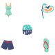 Джибитсы COQUI Amuletz Set 084 Just Keep Swimming (5) 9999-000-0084 - 3