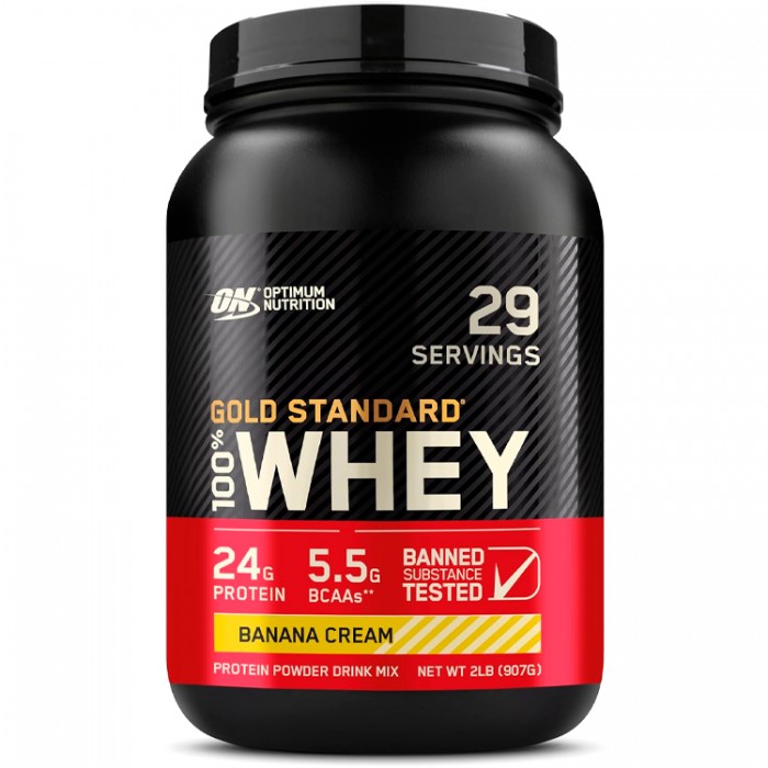Сывороточный протеин Optimum Nutrition Gold Standard 100% WHEY Banana Cream 2lb 1111987