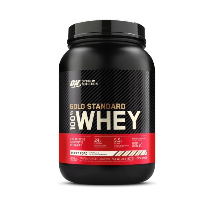Сывороточный протеин Optimum Nutrition ON 100% WHEY GOLD ROCKY ROAD 2LB 1031689 - 3