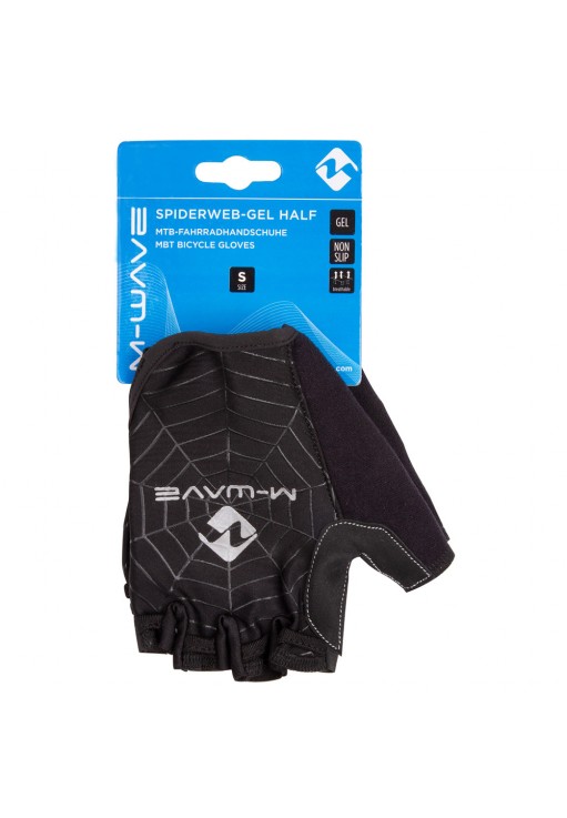 Перчатки велосипедные M-WAVE SPIDERWEB-GEL HALF