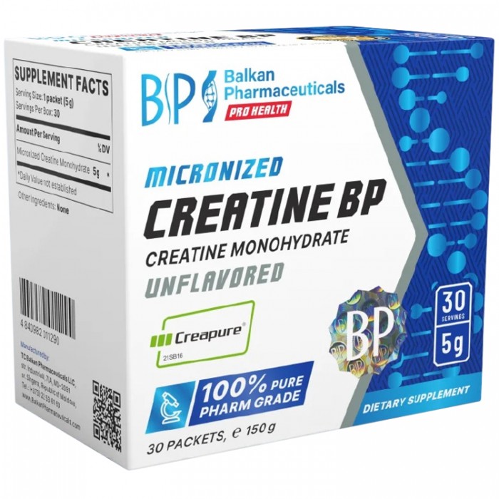Creatin Balkan Pharmaceuticals CREATINE BP UNFLAVORED powder N30 5 gr sachets BF1290