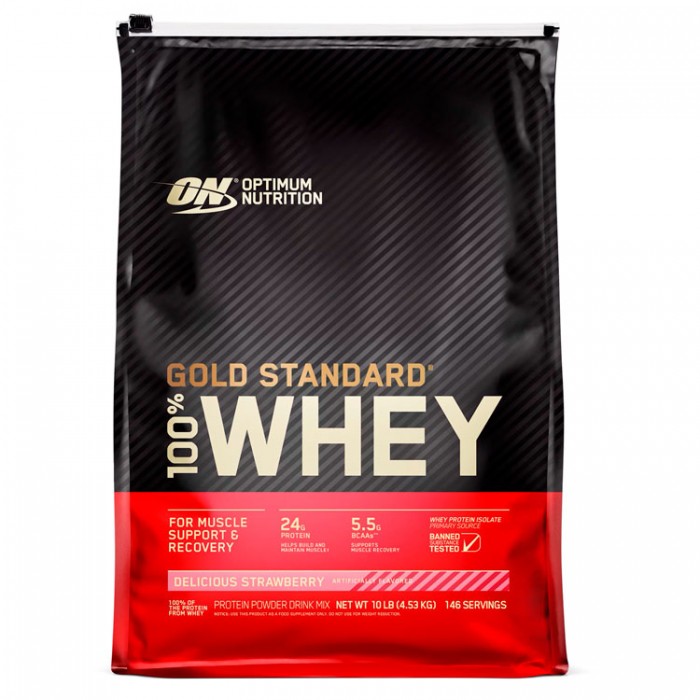 Сывороточный протеин Optimum Nutrition ON 100% WHEY GOLD STRAWBERRY 10LB 1062591