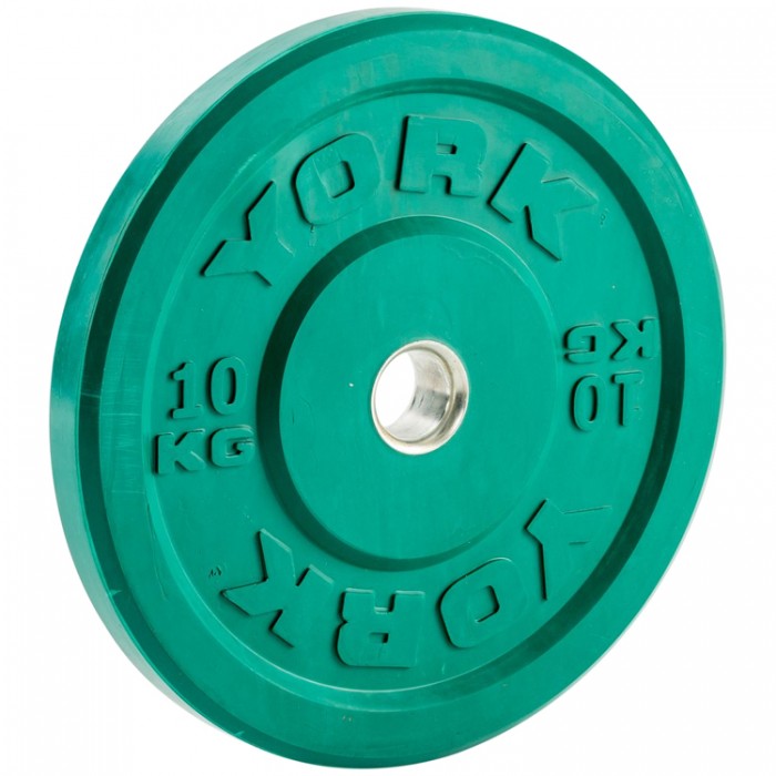 Disc 10 kg YORK Solid Rubber Bumper Plate 28091