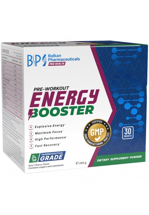 Supliment energetic Balkan Pharmaceuticals ENERGY BOOSTER powder N30 8.5 gr