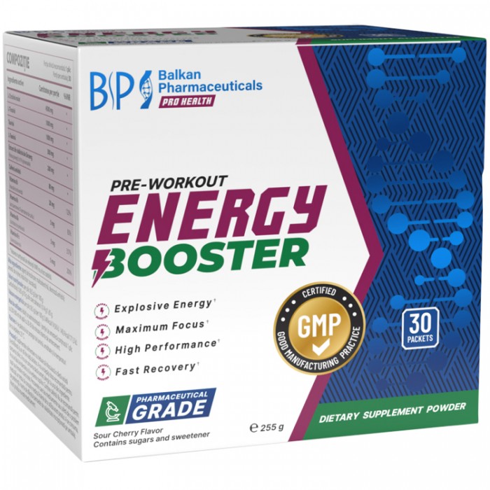 Supliment energetic Balkan Pharmaceuticals ENERGY BOOSTER powder N30 8.5 gr BF1391