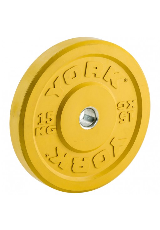 Disc 15 kg YORK Solid Rubber Bumper Plate