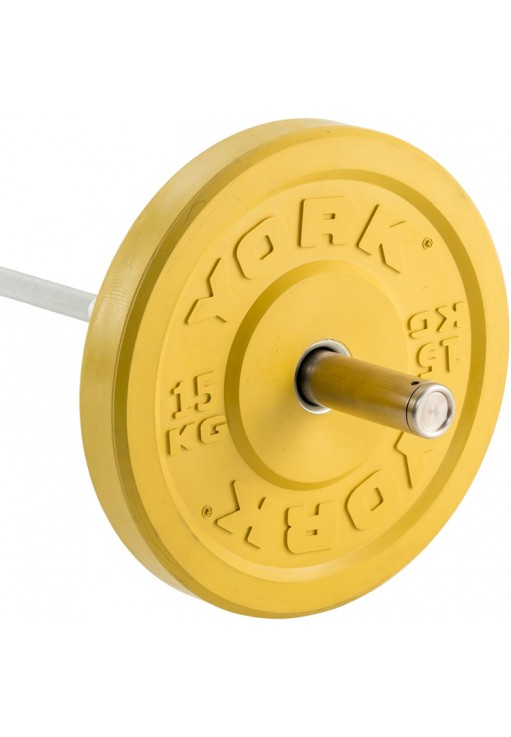 Диск 15 кг YORK Solid Rubber Bumper Plate