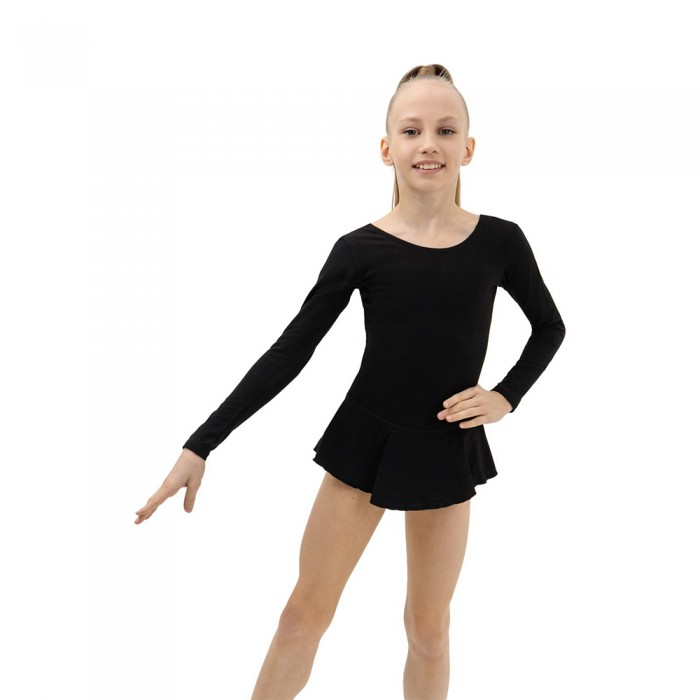 Гимнастический костюм с длинным рукавом и юбкой Grace Dance Gymnastics suit 538701 - изображение №2