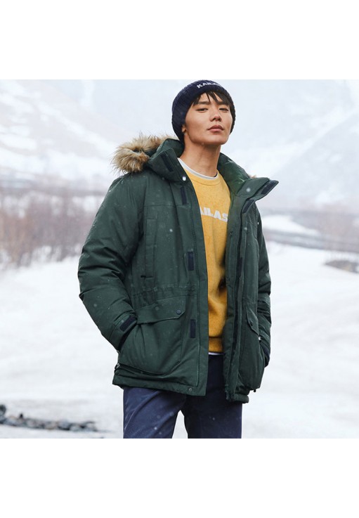 Scurta Kailas Long Thick Fur Down Jacket