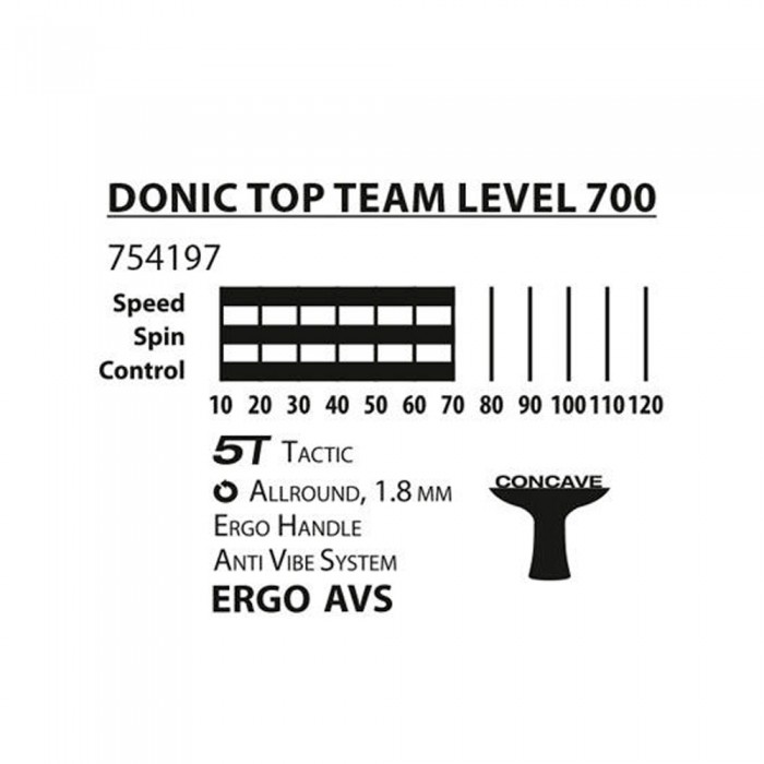 Ракетка для настольного тенниса Donic Top Team 700 713807 - изображение №2