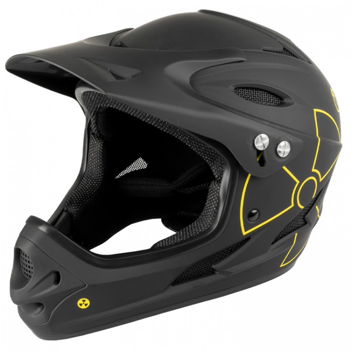Casca M-WAVE Fall Out Fullface/Downhill Helmet matt black/yellow 731298