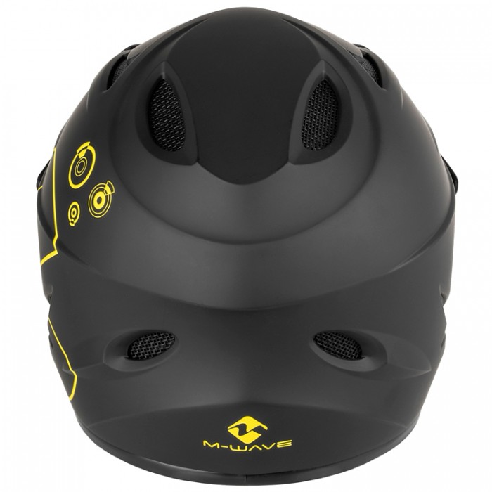 Casca M-WAVE Fall Out Fullface/Downhill Helmet matt black/yellow 731298 - 3