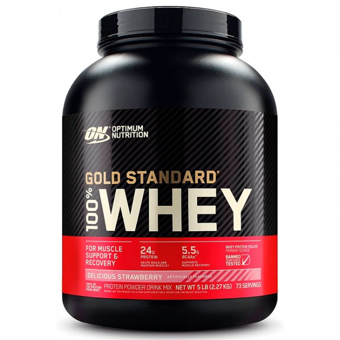 Proteine din zer Optimum Nutrition ON 100% WHEY GOLD STRAWBERRY 5LB 1031699