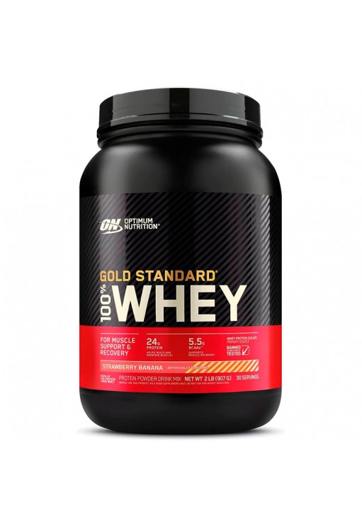 Сывороточный протеин Optimum Nutrition ON 100% WHEY GOLD STRAWBERRY BANANA 2LB