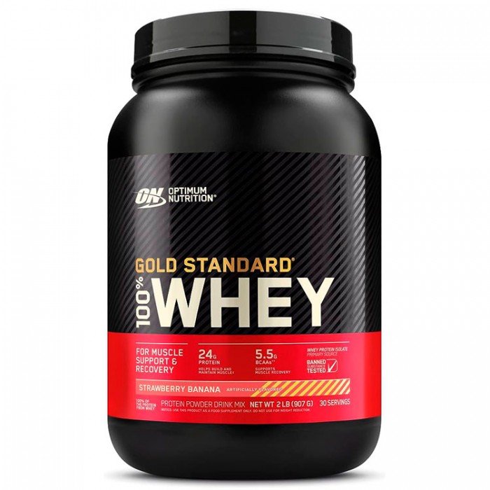Сывороточный протеин Optimum Nutrition ON 100% WHEY GOLD STRAWBERRY BANANA 2LB 1064599